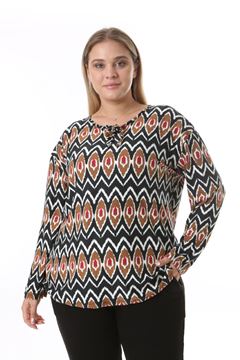 Picture of CURVY GIRL PATTERNED TOP